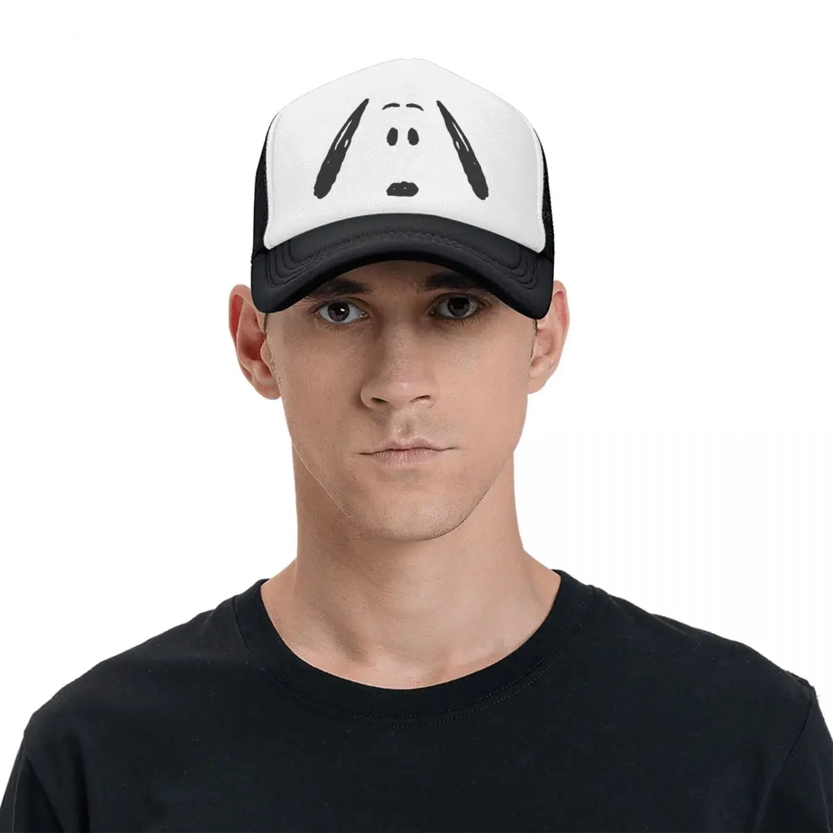 Snoopy Face Trucker Hat Adult 
Hip-Hop Hats Sun Caps Sun Caps Breathable Polyester Mesh Baseball Cap Summer 5