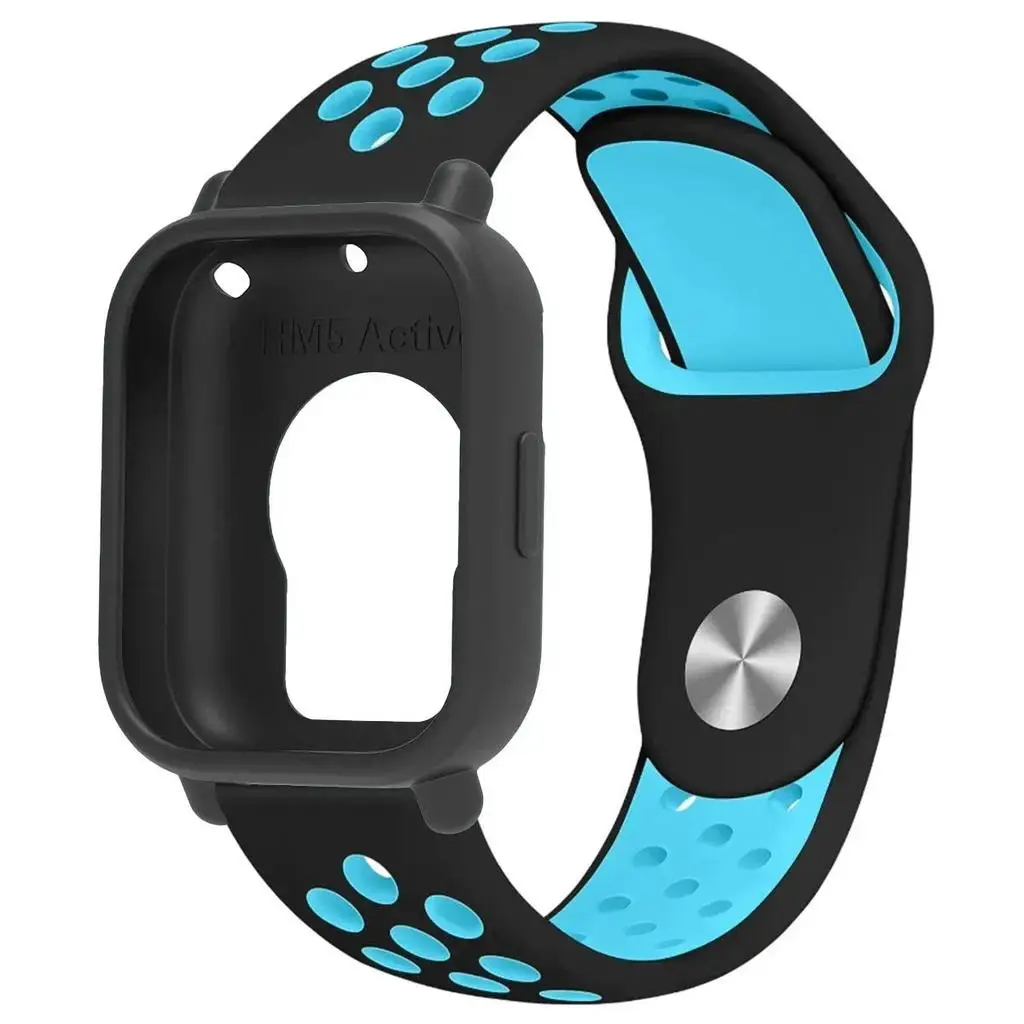 Two-Tone Breathable Sports Silicone Band with Soft Hollow Protector