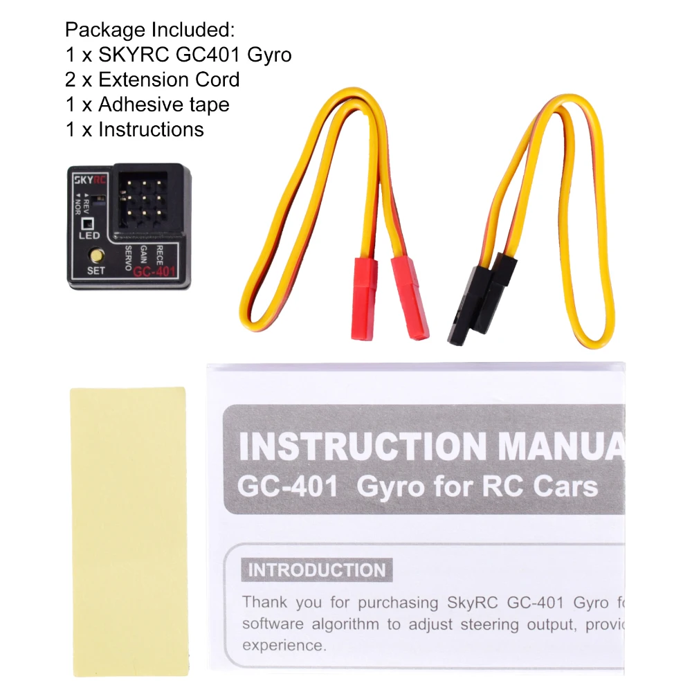 Gyroscope RC pour voiture GC 301/401 en action sur circuit, contrôle de stabilité et réglage à distance assurant une conduite fluide