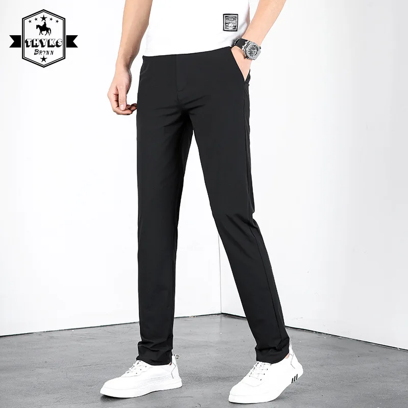 

Брюки мужские повседневные, приталенные прямые штаны, без утюга, уличная одежда в стиле Харадзюку, спортивные, весна-лето