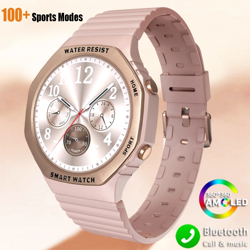 

2023 New Fashion Women Bluetooth Call Smart Watch Women's Sport Watch Ladies 100+Sport Mode Waterproof Fitness Woman Smartwatch