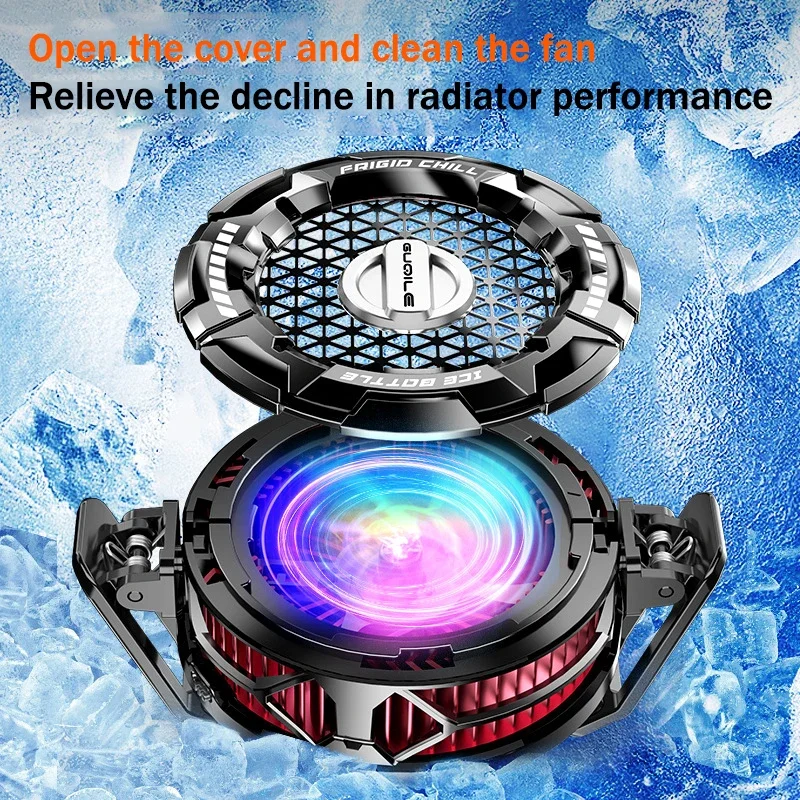 휴대폰 반도체 마그네틱 백 클립 냉각 선풍기 라디에이터, FS02, 2 in 1, IOS 안드로이드 태블릿용 게임 쿨러, 15W, 23W, 27W
