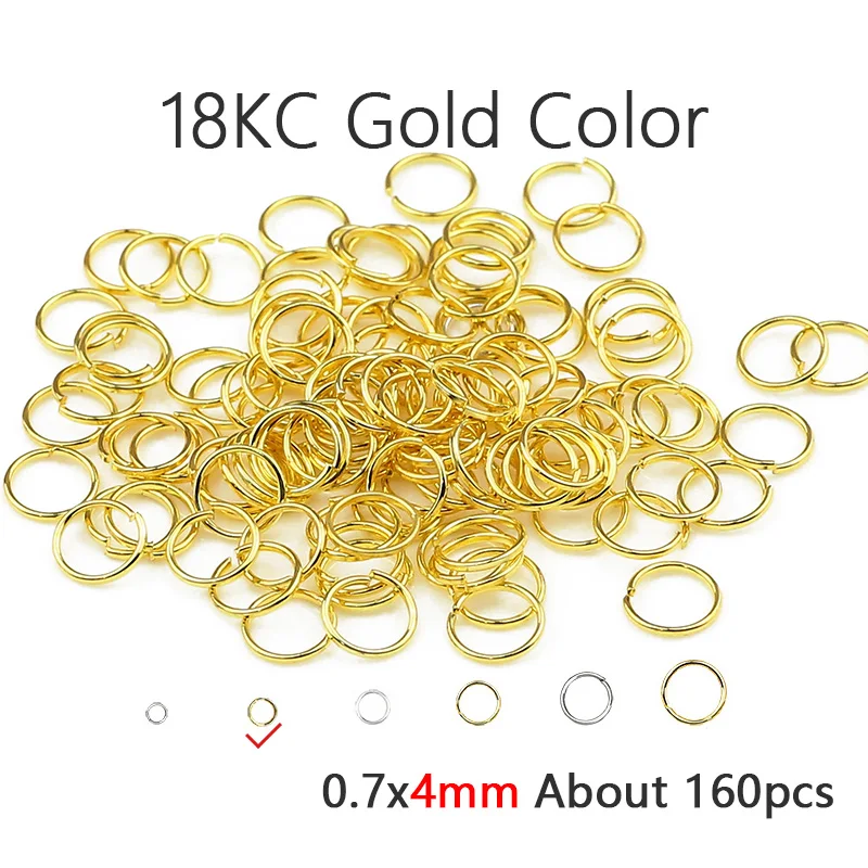 Gold-Plated Brass Jump Rings for Jewelry Making and Crafting