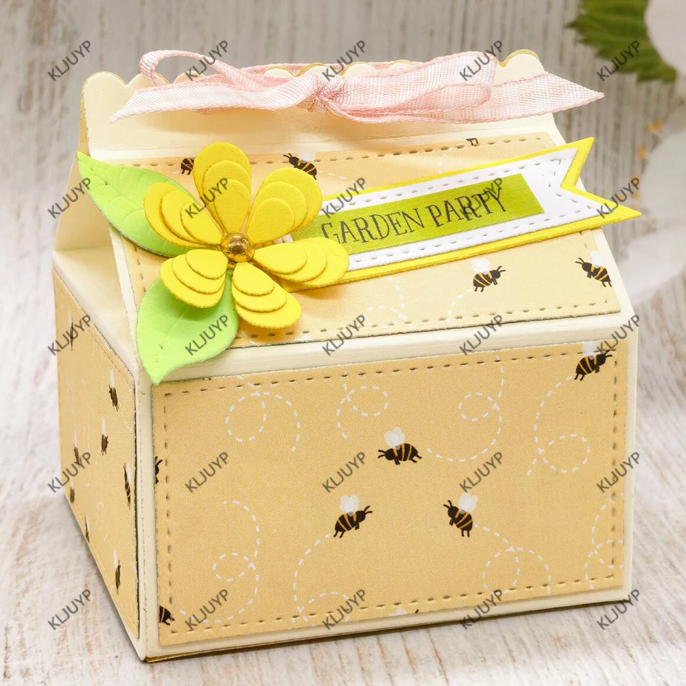 KLJUYP 3D 리틀 트릿박스 금속 커팅 다이 스텐실 DIY 스크랩북/앨범 장식 엠보싱 DIY 종이 카드용