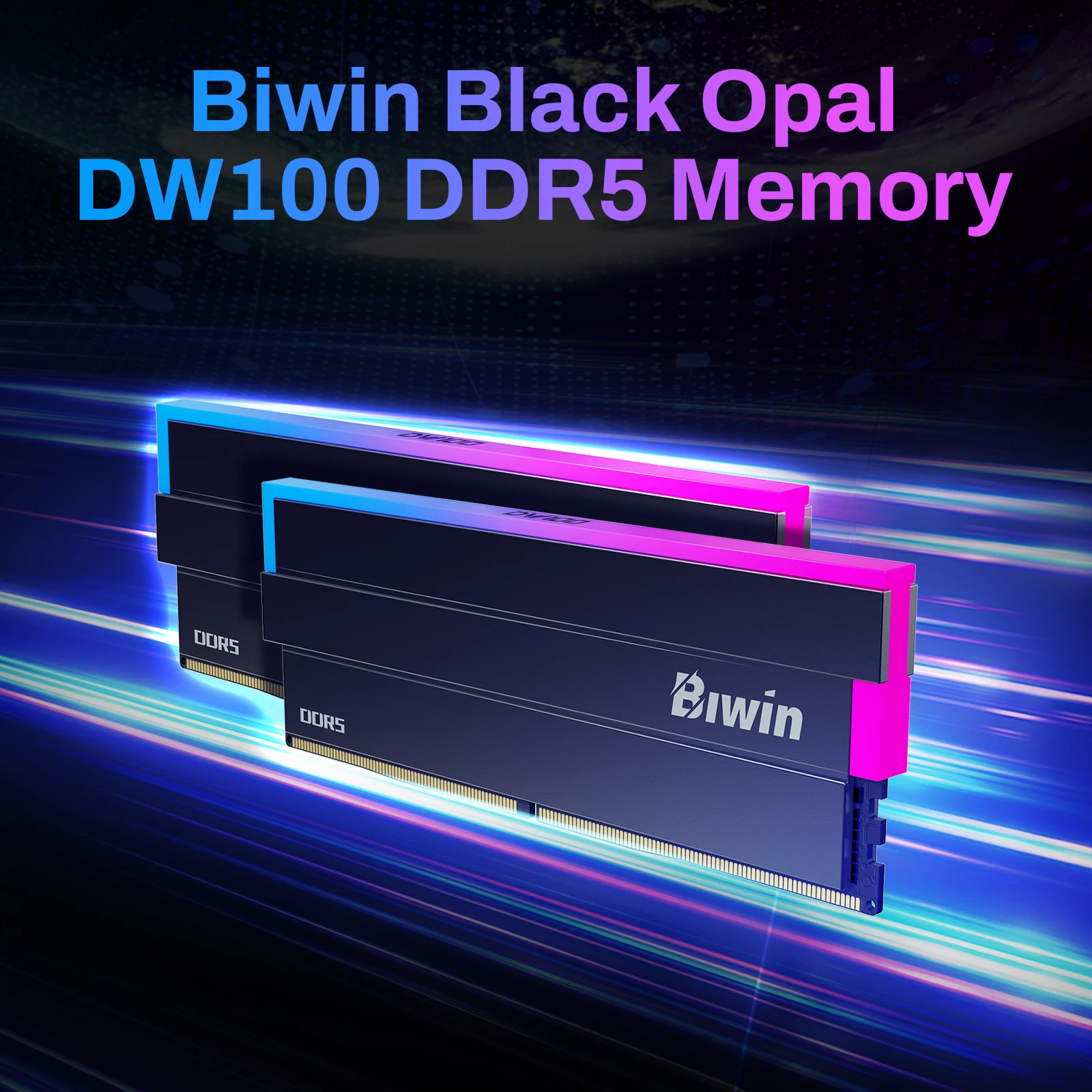 BIWIN DW100 RGB DDR5 RAM Memory 32GB(2x16GB) 6000MHz, CL28, Gaming