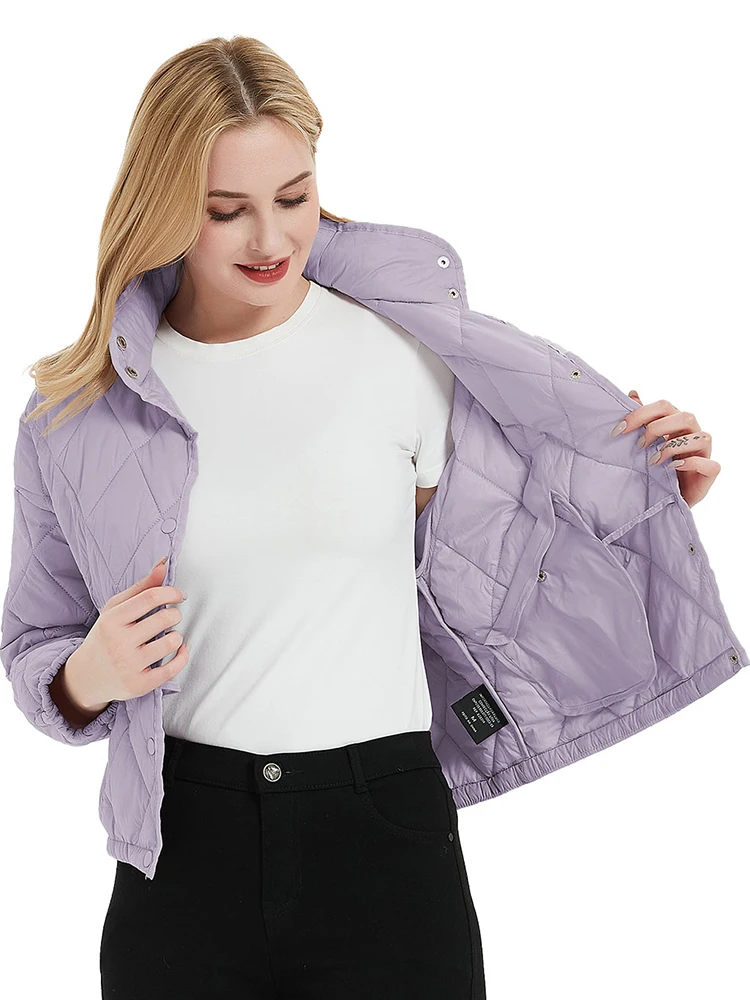 Giolshon 2022 Women Lightweight Padded Jackets Ultralight Quilted Coat For Warm Spring  Autumn Down Coats Light Vest Puffer Coat