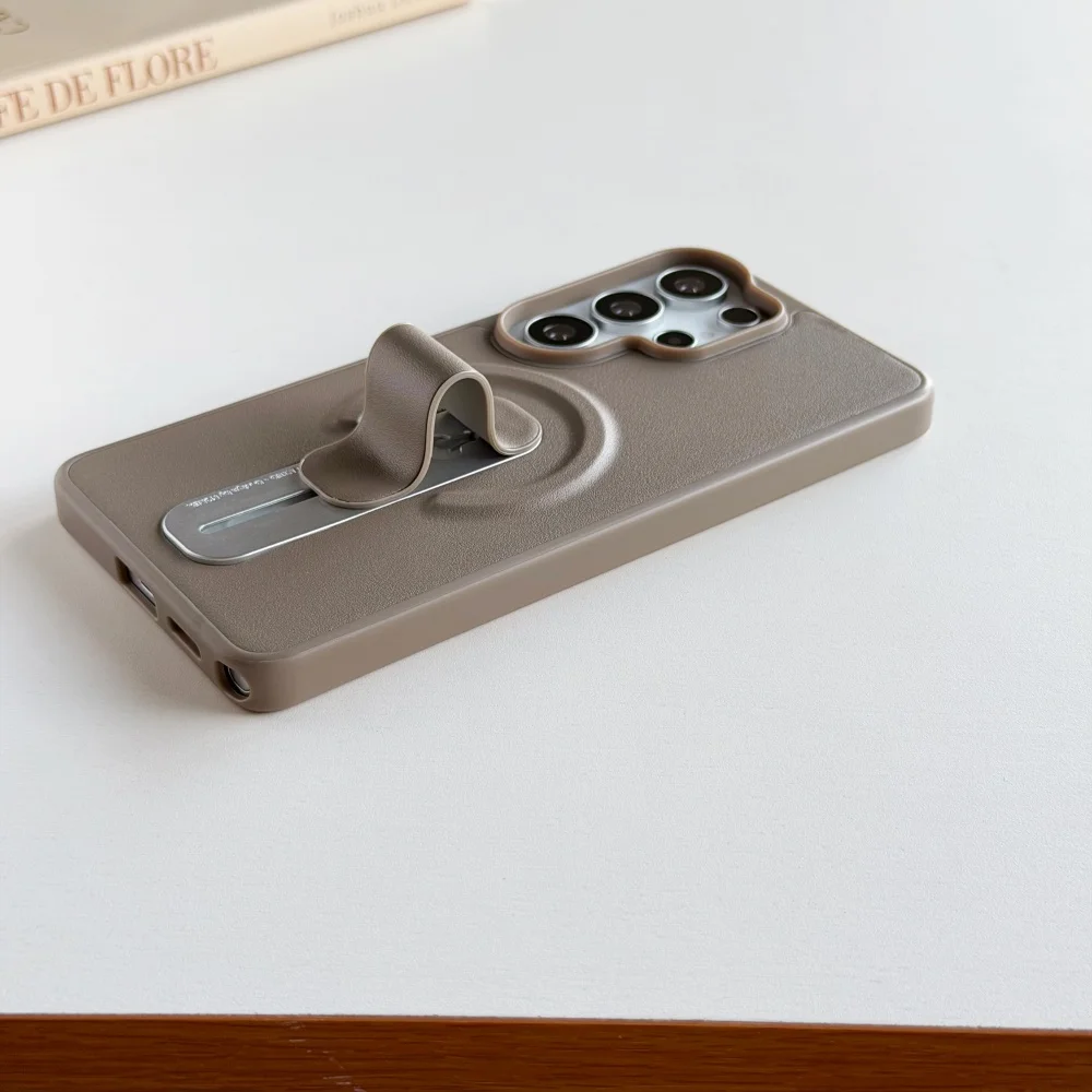 Leather Magnetic Stand Case | Shockproof & Stylish Design