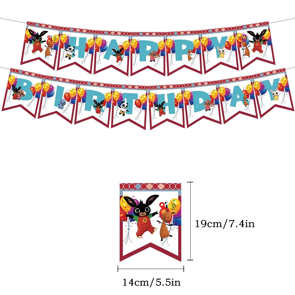 

1 Набор/лот зайчик рабит тема флажки фотообои украшения подвесной баннер детский душ мероприятия флаги с надписью Happy Birthday расходные материалы