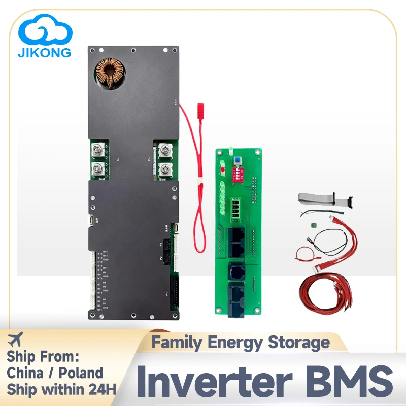 Jikong Inverter Smart Bms 8S 16S 24V 48V 100A 200A 8S-16S Lifepo4/Li-Ion/Lto Family Accumulo Di Energia Per Growatt Deye Ecc Inverter