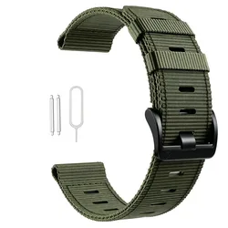 Durable Rugged Nylon Quick Release Sport Wristband - 22mm - 22MM Special Version (Green Black Buckle)
