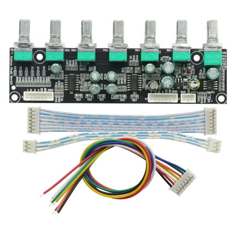 5.1 Preamplifier Tone independent Channel Volume + Bass Frequency Adjustment 6 Way For 5.1 Amplifier Module DC12-24V