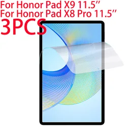 3PCS PET Soft Film Screen Protector For Huawei Honor Pad X8 Pro X9 11.5 inch 2023 Tablet Protective Film ELN-W09