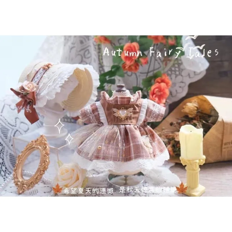 Cute Original Lolita Sweet Princess Dress Suit Kawaii Costume 20cm Plush Doll Change Clothes Outfit Cosplay Birthday Gift 3