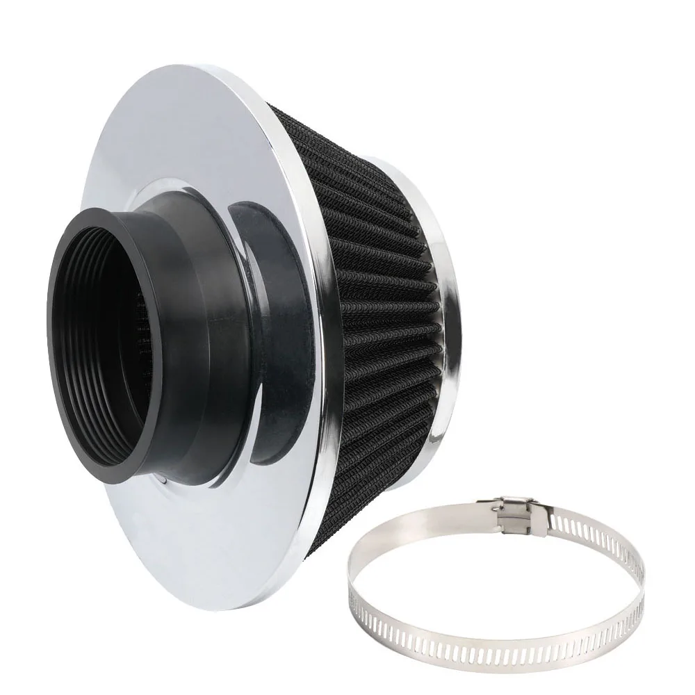 Neuer 76MM Eisen-Edelstahl Sport-Luftfilter mit Hoher Leistung und Durchfluss, Universeller Kegel-Luftansaugfilter für Autos, Induktionskit OFI073 – Detail 8