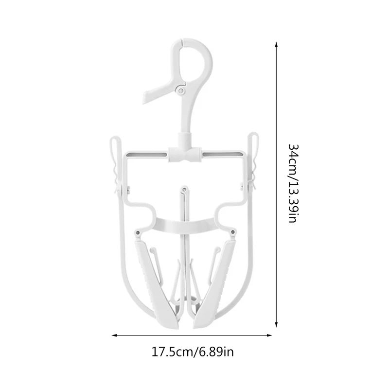Multifunctional Foldable Hoodie Clothes Hanger Retractable Anti-skidding Clotheshorse for Home Sweater Windproof Drying Rack images - 6
