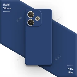 Premium Square Silicone Soft Back Cover Phone Case - High Quality Protection in Stylish Design for OPPO A5 Energy (Navy Blue)