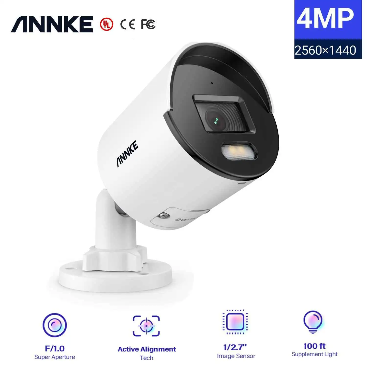 

Annke NC400 4MP Full Color Camera HD 2.8mm Lens ONVIF POE IP Security Protection Camera Video Surveillance CCTV Outdoor IP67