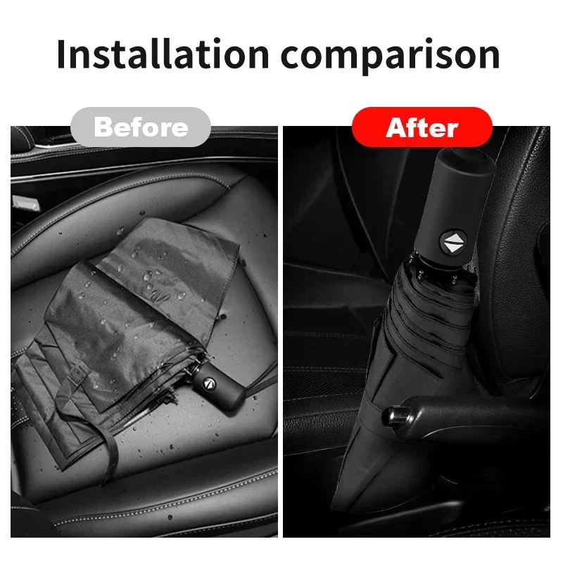 Car Automatic Folding Umbrella large travel business vehicle umbrella For Ford Mustang FIESTA Focus Shelby GT350 Kuga Fusion 6