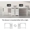 Small Desk with Drawers, 40 inch Computer Desk with Shelves, Writing with Storage, Small Office with Metal Frame 6