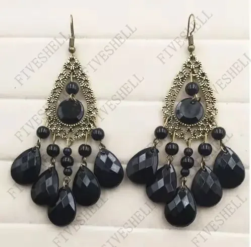 Art Deco Antike Vintage Flapper Stil Ohrringe Für Frauen Antik Gold Strand Party Ohrringe Vintage-Schmuck Drop Shipping – Detail 23