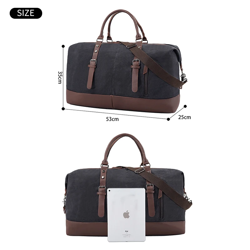 Weekender Bag Man Large Capacity Travel Bag Casual Canvas Luggage Outdoor Duffle Male Tote
