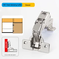 บานพับตู้พร้อมระบบไฮดรอลิกลดเสียง 165 องศา/180 องศา สำหรับตู้ครัว ตู้เสื้อผ้า ปรับได้ 3 มิติ 3