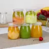 4oz Clear Glass Jars With PE Lids,Glass Yogurt Container,Glass Pudding Jars Yogurt Jars for Milk,Jams,Jelly,Mousse,Honey 5