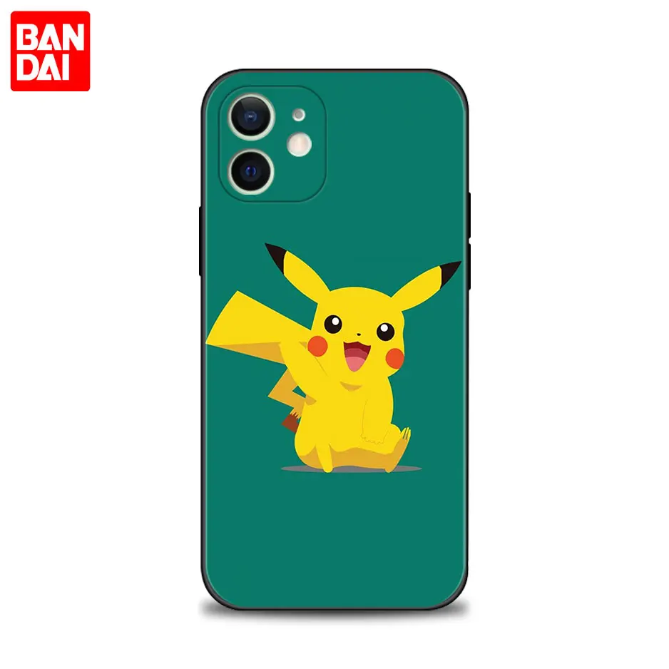 cool iphone 12 pro max cases Cartoon Pokemon Pikachu Family Phone Case for iPhone 13 11 12 Pro Max XR X 8 7 6 6S Plus XS 13mini SE 5 5S 12mini Silicone Cover cute iphone 12 pro max cases