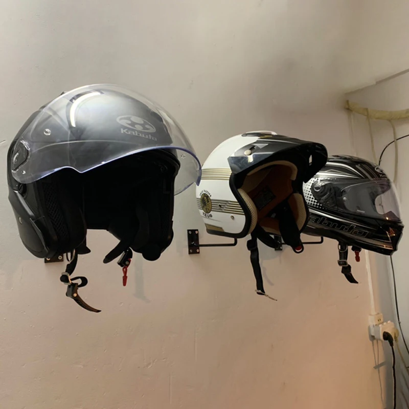  Ackitry Soporte de pared para casco de motocicleta, soporte  para casco con soporte para guantes y doble gancho, colgador de casco para  abrigo, gorra, sombrero, béisbol, mochila, casco de fútbol y