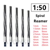 Spiral 1:50 Conical Reamer HSS Hand Reamer CNC Tools D3mm/4/5/6/8/9/10/12/14/16/18/20mm Extended 100/150/200/255L M35 Cobalt 1