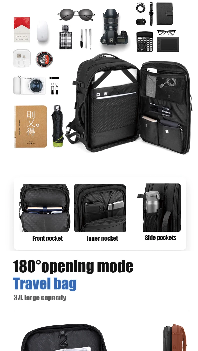 ARCTIC HUNTER B00382 2 in 1 Detachable17 inch Laptop Backpack