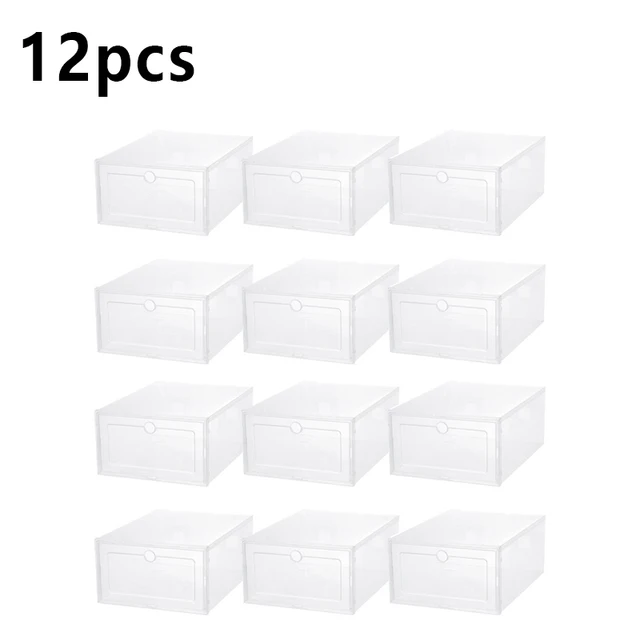 Juego de cajas de zapatos transparentes, caja de almacenamiento plegable de  plástico transparente para puerta, organizador de armario para el hogar,  estante, venta al por mayor, 1 ud. - AliExpress