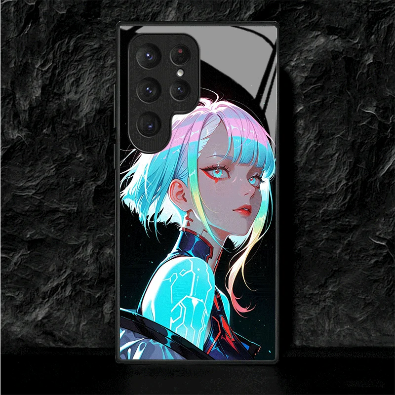 Anime Lucy Glass Phone Case - Shockproof Cover, Stylish & Durable Design