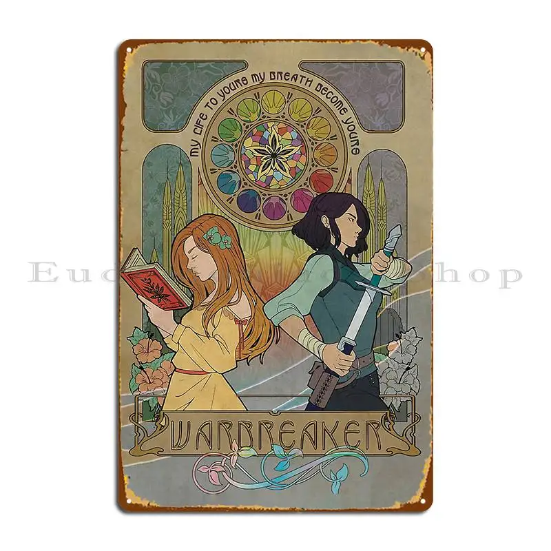 Warbreaker Poster Cosmo Siri E Vivinna E Metal Plaque Design Crea Crea Decorazione Del Garage Wall Cave Tin Sign Poster
