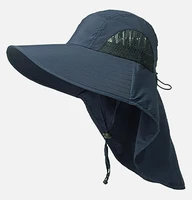 Mens UV Sun Protection Cap Safari Hike Cap with Neck Flap Fishing Hat 1