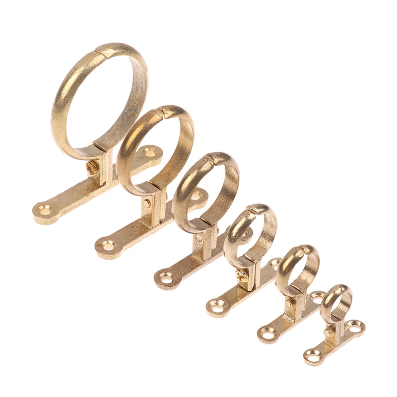 Fit 15 22 28 35 42 54MM OD Brass Pipe Clip Wall Mounted Pipe Support Bracket Clip Support Fixed Plumbing Water With Base