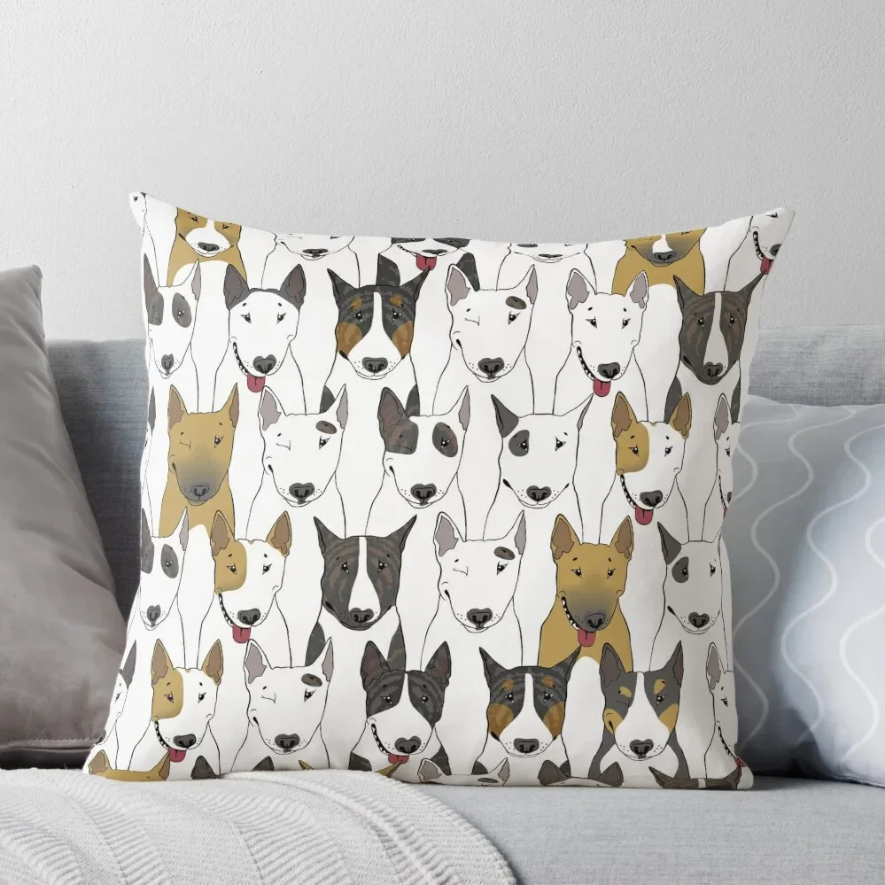 

Funny bull terriers pattern Throw Pillow Luxury Pillow Case Pillow Cover Cushions For Sofa