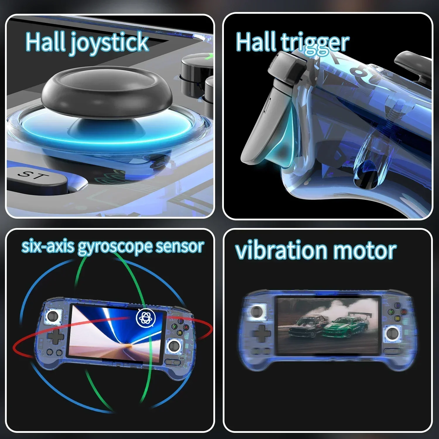 original RG556 Handheld Game Console 5.48'' AMOLED Screen Android System 5500mAH Battery Bluetooth5.0 Portable Video Game Player