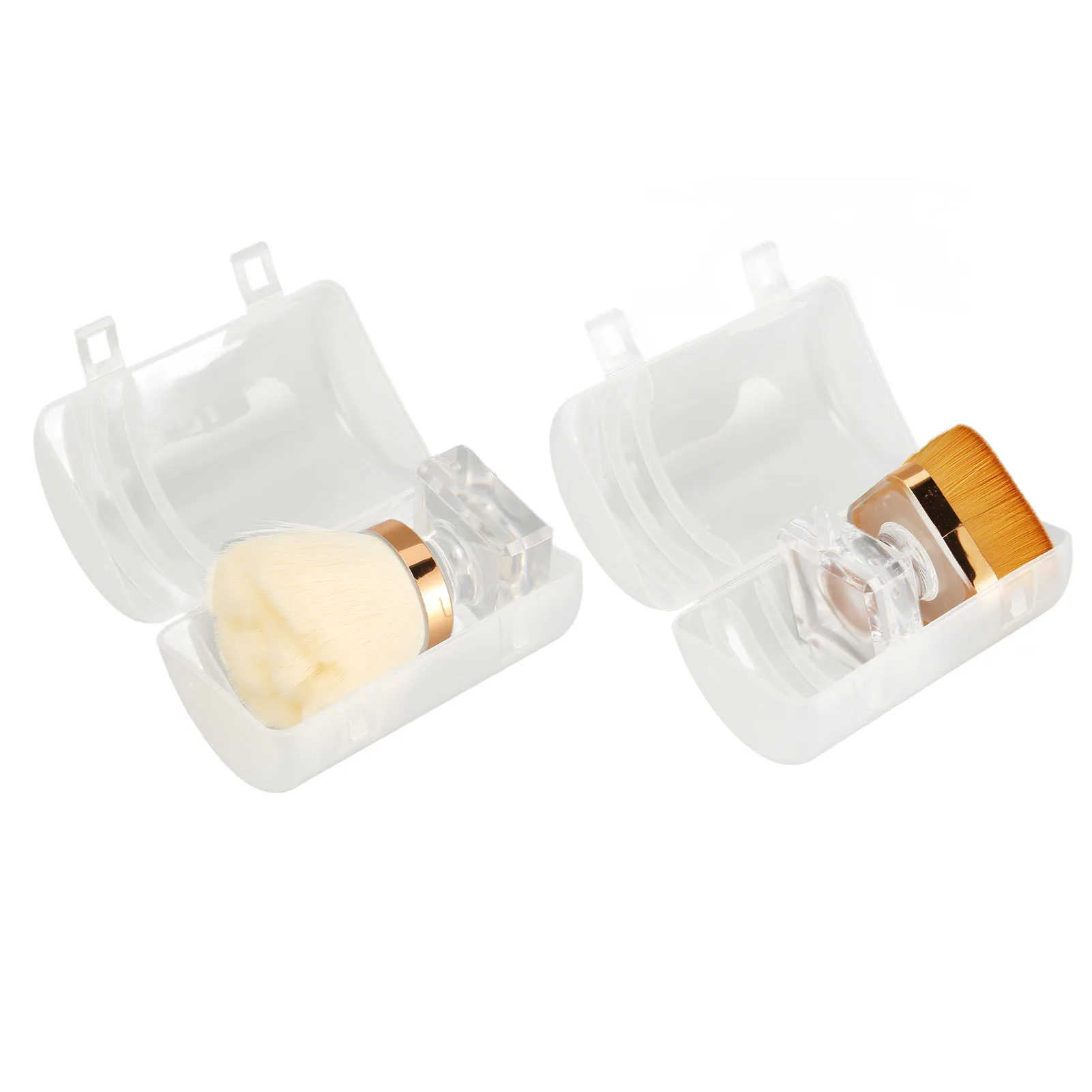 

Makeup Powder Brush Loose Powder Brush Set with Transparent Base Synthetic Soft Blending Powder Brush