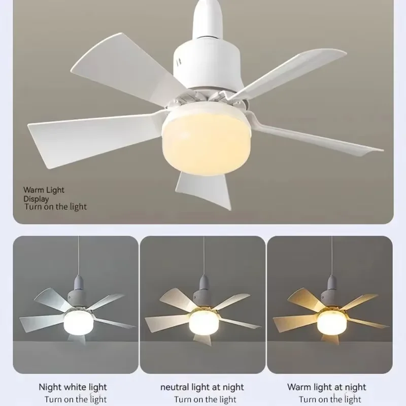 LED Ceiling Fan With Light E27 Socket Remote Control Dimmable 30W Modern Smart Wireless Fans Lighting For Bedroom Garage Kitchen ceiling fan,led ceiling fan lights,led fan light