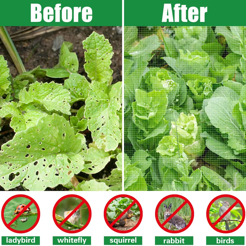 شبكة حماية رقيقة للغاية لحماية النباتات من الخضروات والفواكه والزهور المحاصيل المسببة للاحتباس الحراري التي أثيرت السرير الحاجز الشاشة