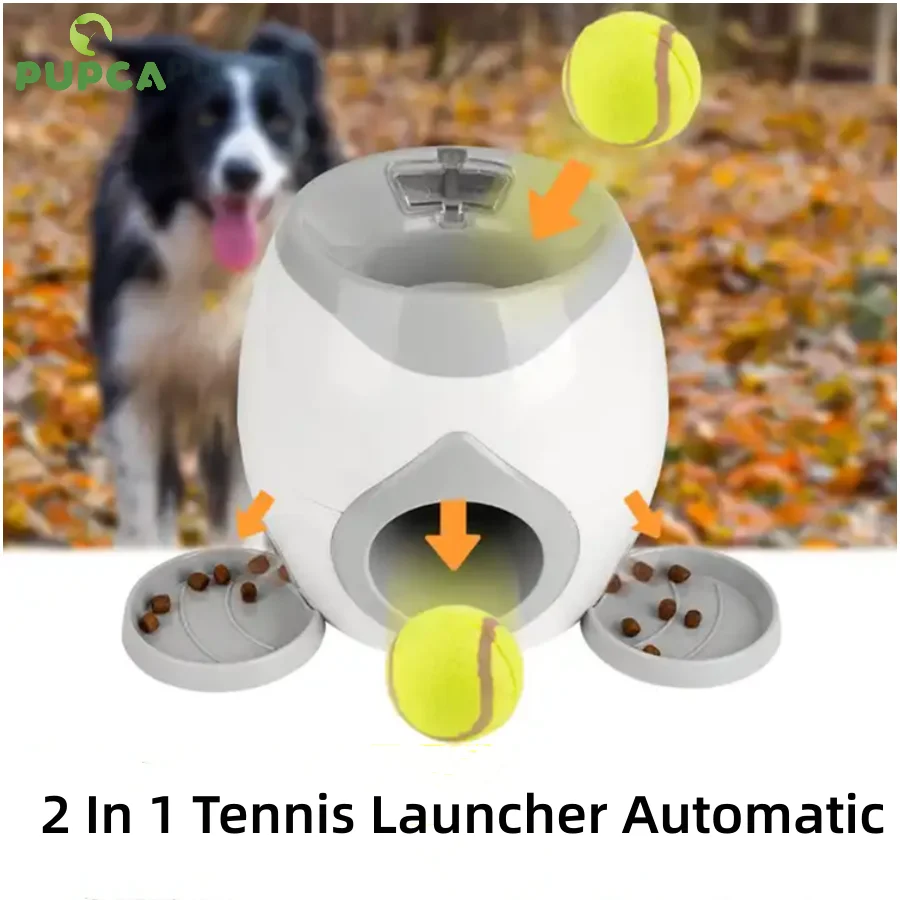 

PUPCA Dog Training Treat Puzzle Toy Automatic Throwing Machine Tossing Ball Food Distribution Reward Game Slow Feeder supplies