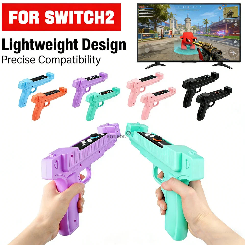 For Switch Joypad Controller Handle Game Gun Shape Handgrip Pair Shooting Gunstock Sense Grip Accessories for Gaming