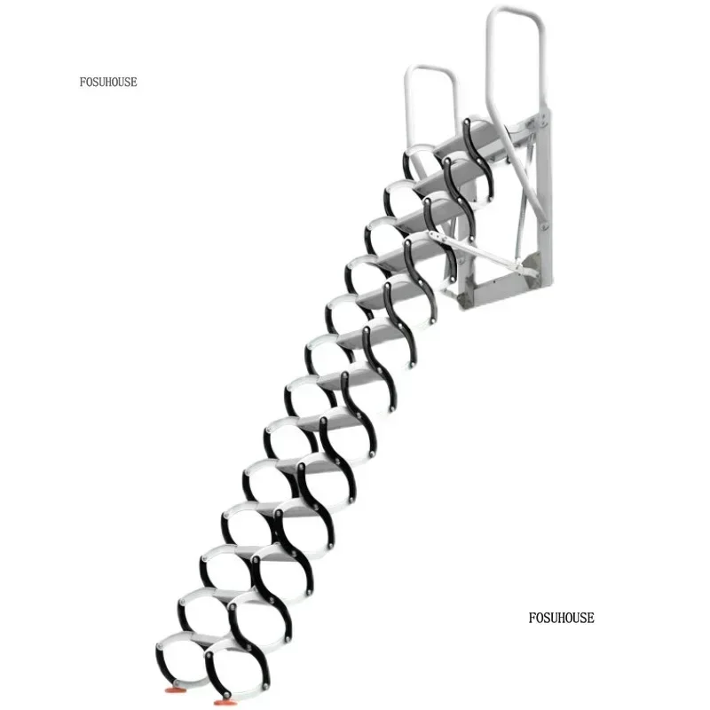 다기능 가정용 가구 보이지 않는 접이식 사다리 야외 텔레스코픽 계단 알루미늄 합금 두꺼운 사다리