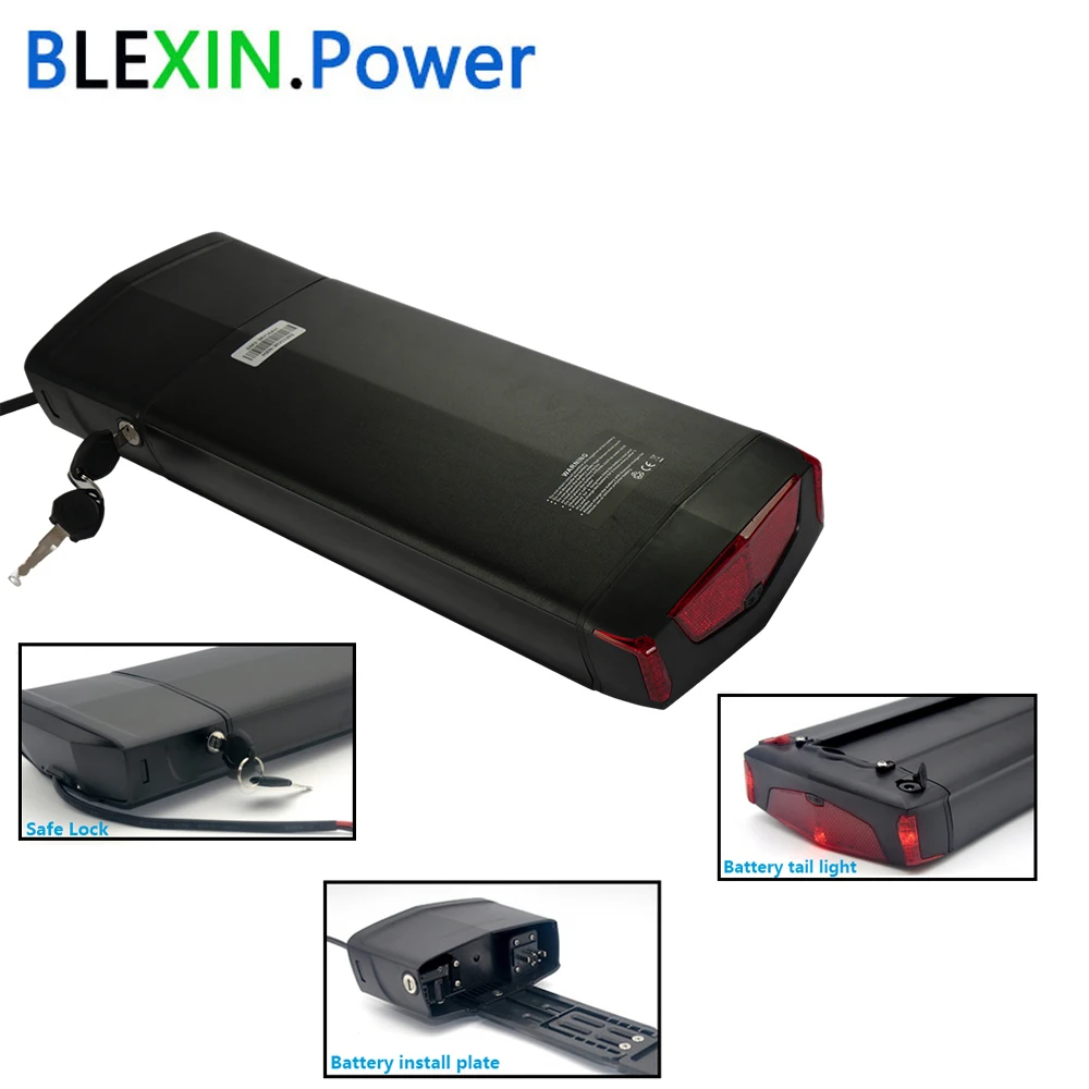 36V Rear Rack Ebike Battery 48V 10.4AH 13Ah 15Ah 17.5Ah For DIRODI Retrospec Beaumont Luggage Carrier Ebike Lithium Ion Batterie
