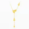 24K Fortune Necklace Womens Tassel Gourd Pendant AU999 Pure Gold Set Necklace Birthday Gift for Girlfriend 5