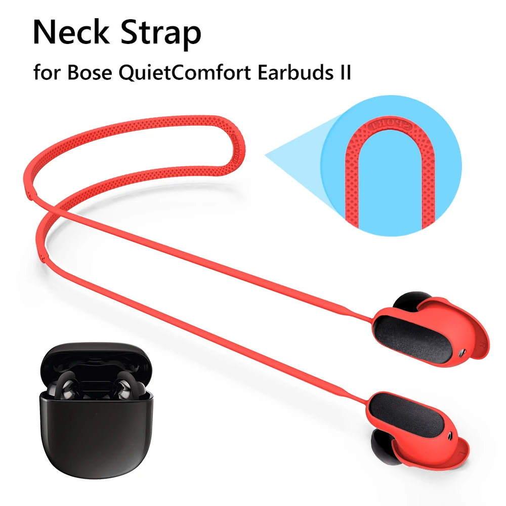Soft Silicone Headset Hanging Neck Rope Replacement Wireless Earphones