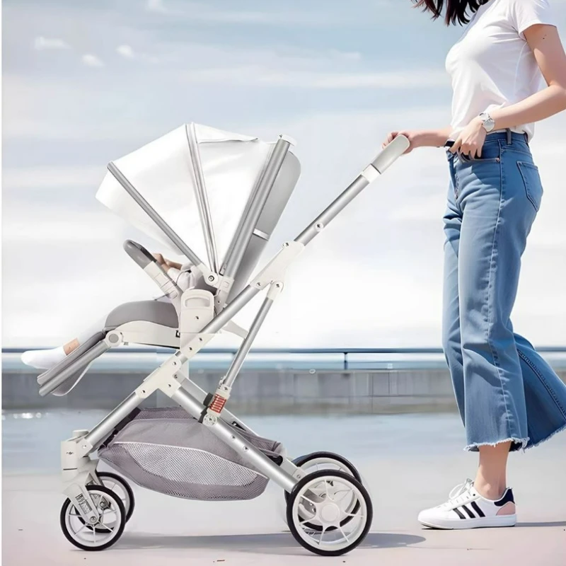 Lightweight High-view Trolley Two-way Baby Carriage Newborn Baby Stroller Multifunctional Folding Stroller