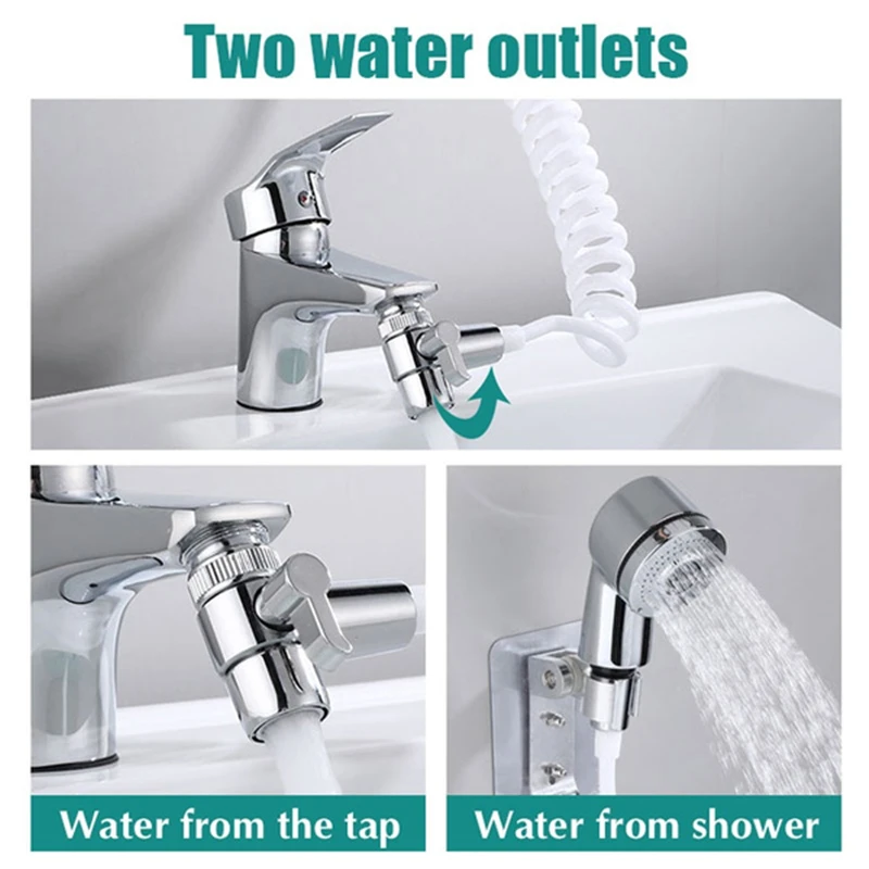 Description Picture 5 of item4PCS/set Handheld Toilet Bidet Sprayer Set Sprayer Guns Shower Hand Bidet Faucet Bath Tap Hand Sprayer Shower Head Self Cleaning