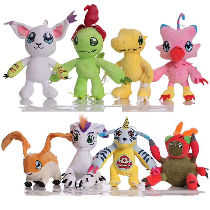 

30cm Japan Anime Digimon Cartoon Plush Toys Agumon Gabumon Dilumon Bhikkhu Goma Beast Baloo Beetle Badamon Model Dolls Boy Gifts